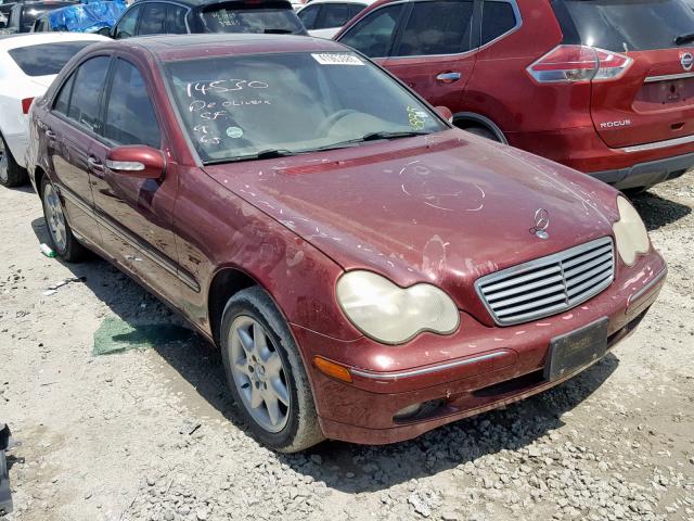 WDBRF61J52F284885 - 2002 MERCEDES-BENZ C 240 MAROON photo 1