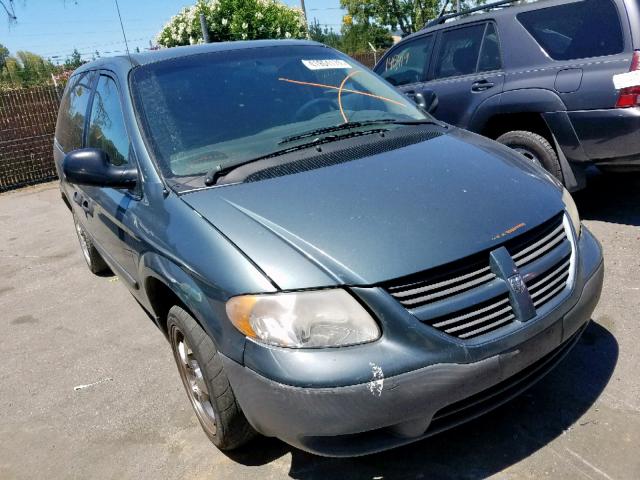 1D4GP25B45B251571 - 2005 DODGE CARAVAN SE GREEN photo 1