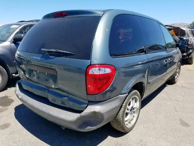 1D4GP25B45B251571 - 2005 DODGE CARAVAN SE GREEN photo 4