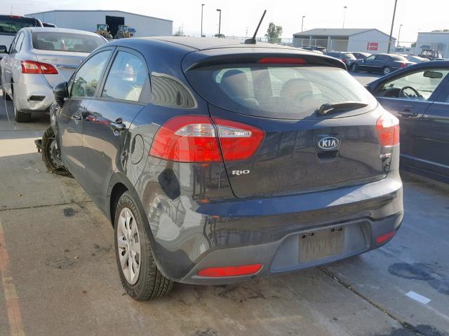 KNADN5A30D6102505 - 2013 KIA RIO EX BLACK photo 3