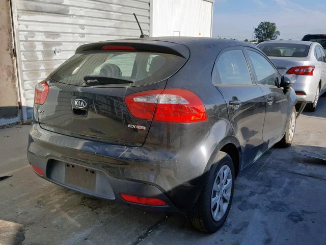 KNADN5A30D6102505 - 2013 KIA RIO EX BLACK photo 4