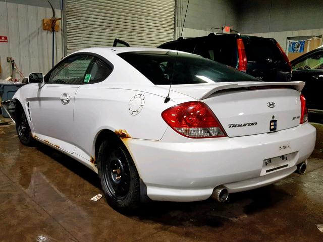 KMHHN65F75U183090 - 2005 HYUNDAI TIBURON GT WHITE photo 3