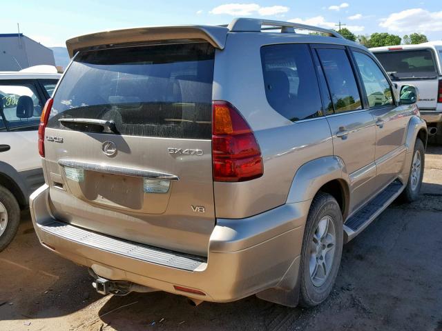 JTJBT20X440061279 - 2004 LEXUS GX 470 GOLD photo 4