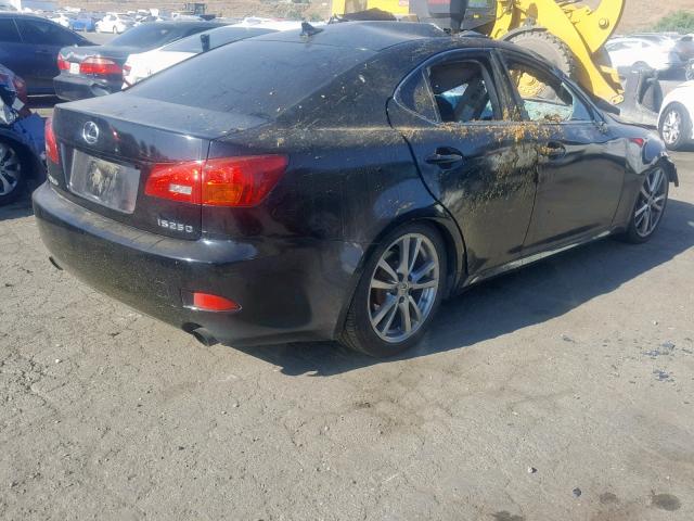 JTHBK262985058838 - 2008 LEXUS IS 250 BLACK photo 4