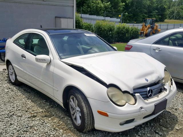 WDBRN47JX2A245513 - 2002 MERCEDES-BENZ C 230K SPO WHITE photo 1