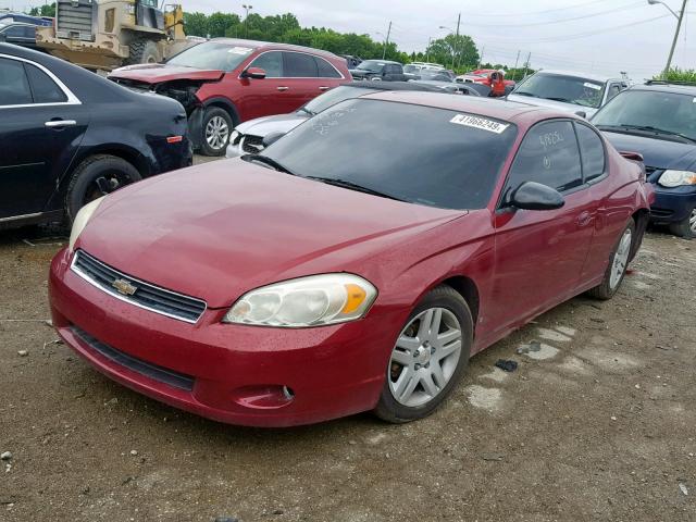 2G1WN161X69318250 - 2006 CHEVROLET MONTE CARL RED photo 2