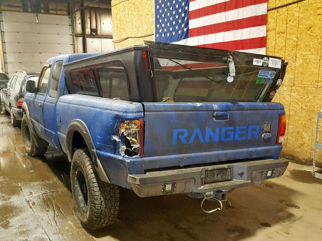 1FTZR15X4YTA33411 - 2000 FORD RANGER SUP BLUE photo 3