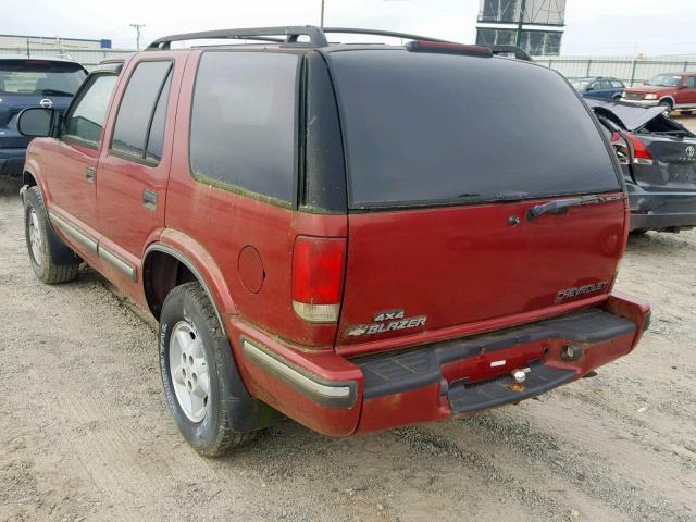 1GNDT13W0XK236491 - 1999 CHEVROLET BLAZER RED photo 3