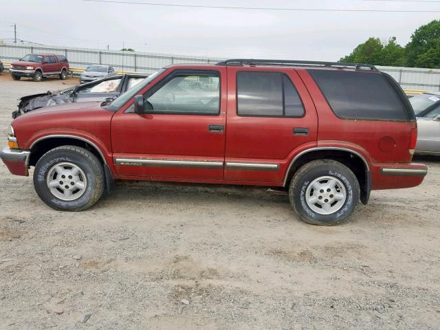 1GNDT13W0XK236491 - 1999 CHEVROLET BLAZER RED photo 9