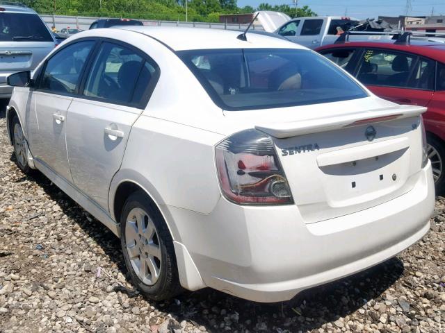 3N1AB6AP3AL716282 - 2010 NISSAN SENTRA 2.0 WHITE photo 3