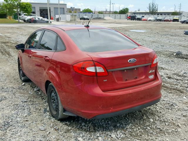 3FADP4BJ4BM166473 - 2011 FORD FIESTA SE RED photo 3