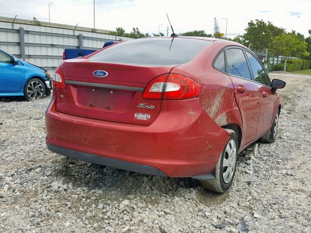 3FADP4BJ4BM166473 - 2011 FORD FIESTA SE RED photo 4