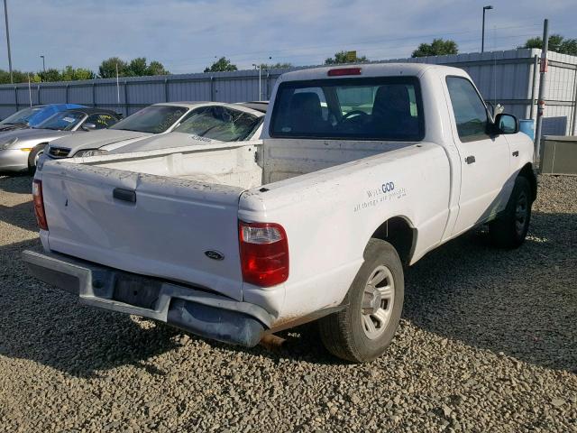 1FTYR10D85PA15376 - 2005 FORD RANGER WHITE photo 4