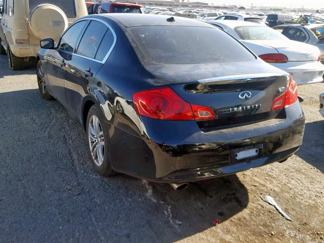 JN1CV6AP9AM203463 - 2010 INFINITI G37 BASE BLACK photo 3