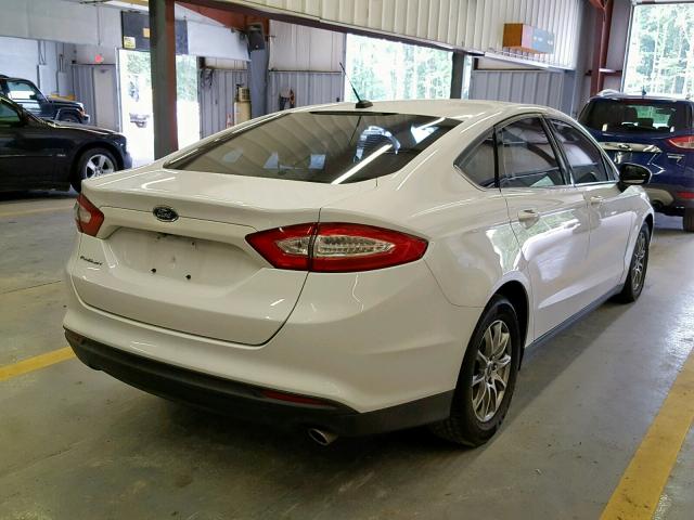 3FA6P0G74FR177027 - 2015 FORD FUSION S WHITE photo 4