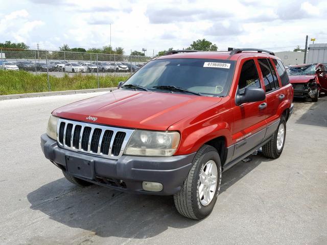 1J4GX48N53C520130 - 2003 JEEP GRAND CHER RED photo 2