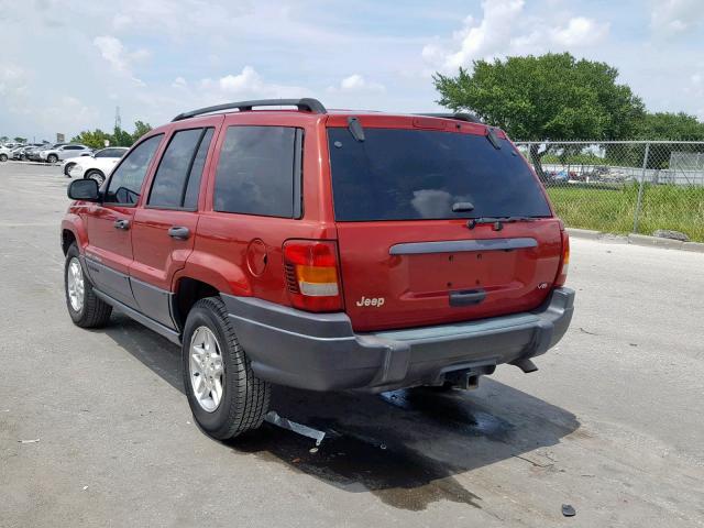 1J4GX48N53C520130 - 2003 JEEP GRAND CHER RED photo 3