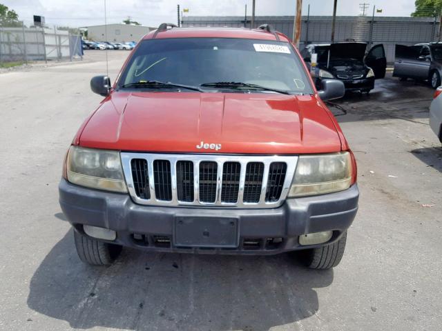 1J4GX48N53C520130 - 2003 JEEP GRAND CHER RED photo 9