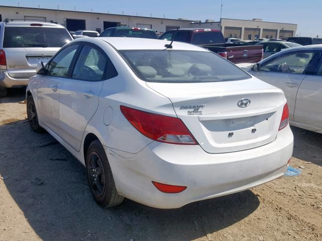 KMHCT4AE1GU950811 - 2016 HYUNDAI ACCENT SE WHITE photo 3