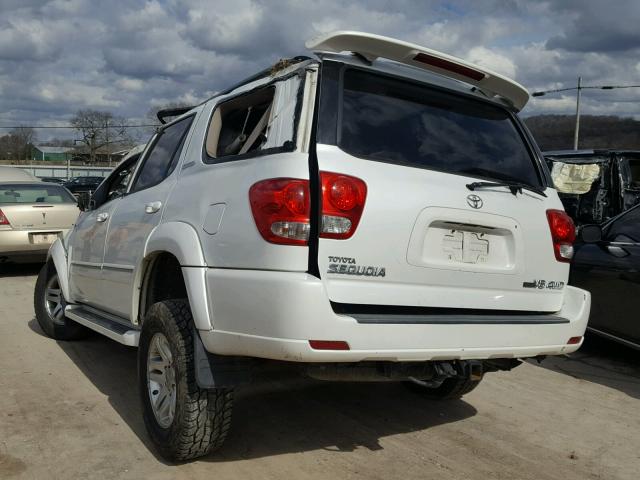 5TDBT48A05S243980 - 2005 TOYOTA SEQUOIA LI WHITE photo 3