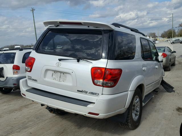 5TDBT48A05S243980 - 2005 TOYOTA SEQUOIA LI WHITE photo 4