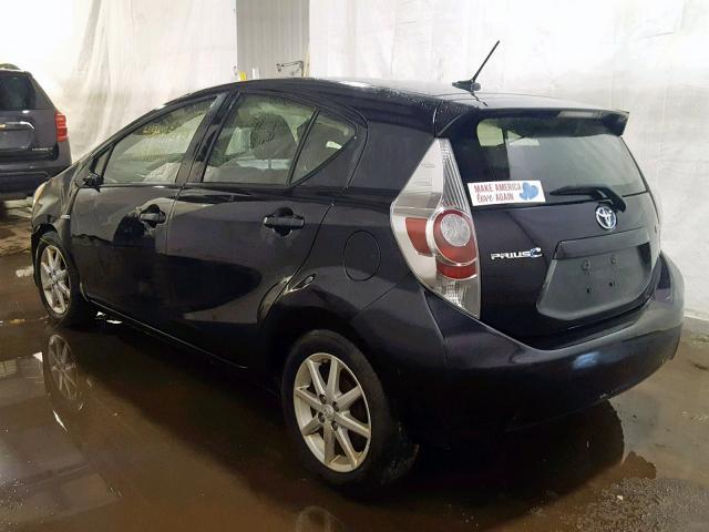 JTDKDTB35D1058787 - 2013 TOYOTA PRIUS C BLACK photo 3