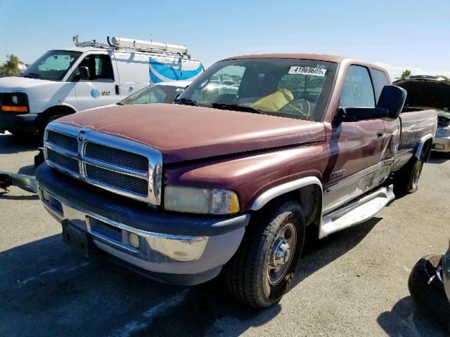 3B7KC23672M213619 - 2002 DODGE RAM 2500 BURGUNDY photo 2