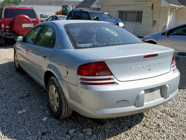 1B3EJ46X01N589054 - 2001 DODGE STRATUS SE BLUE photo 3