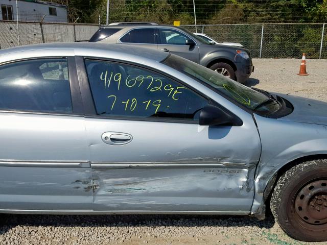 1B3EJ46X01N589054 - 2001 DODGE STRATUS SE BLUE photo 9