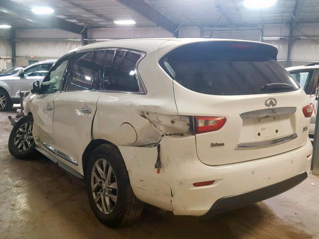 5N1AL0MMXDC313646 - 2013 INFINITI JX35 WHITE photo 3