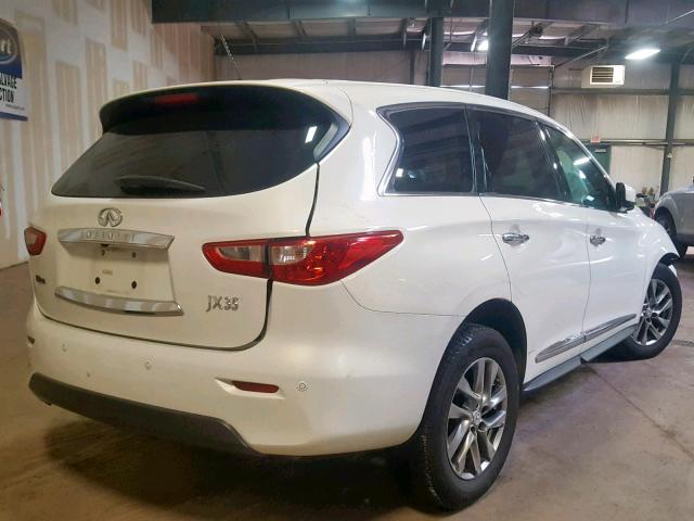 5N1AL0MMXDC313646 - 2013 INFINITI JX35 WHITE photo 4