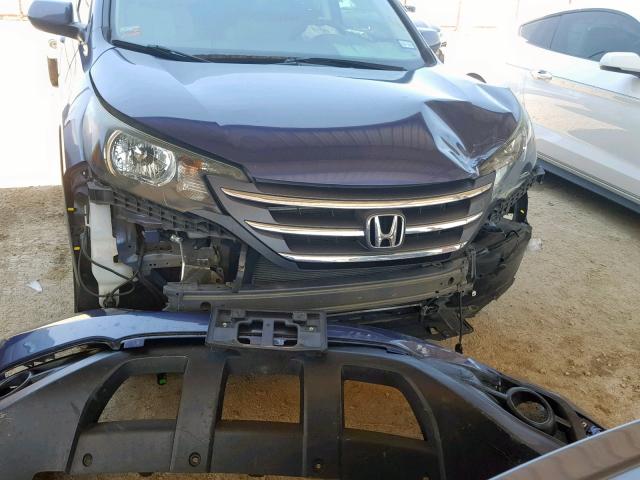 5J6RM3H79CL007704 - 2012 HONDA CR-V EXL BLUE photo 9