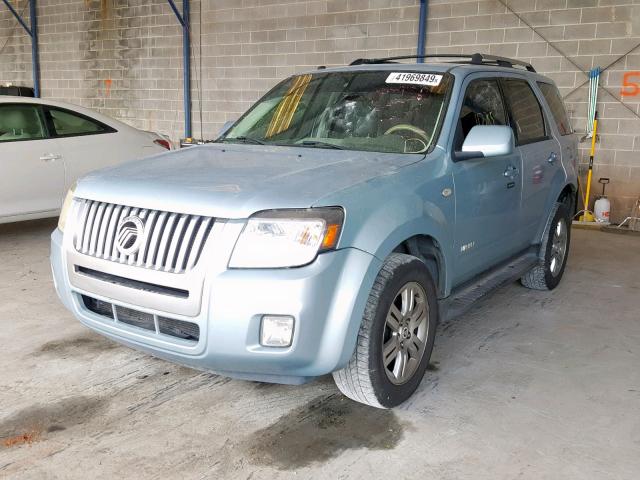 4M2CU87138KJ12607 - 2008 MERCURY MARINER PR BLUE photo 2