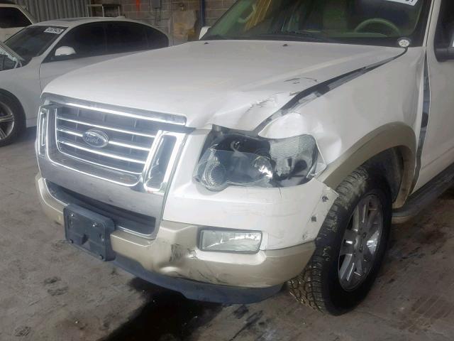 1FMEU6EE9AUA43193 - 2010 FORD EXPLORER E WHITE photo 9