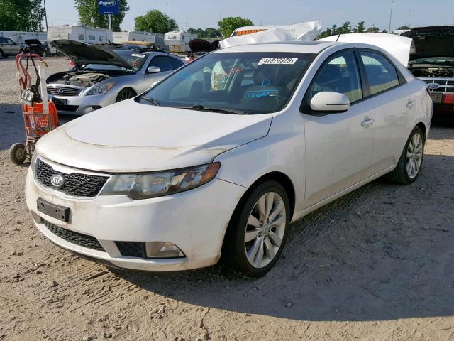 KNAFW4A35B5392260 - 2011 KIA FORTE SX WHITE photo 2