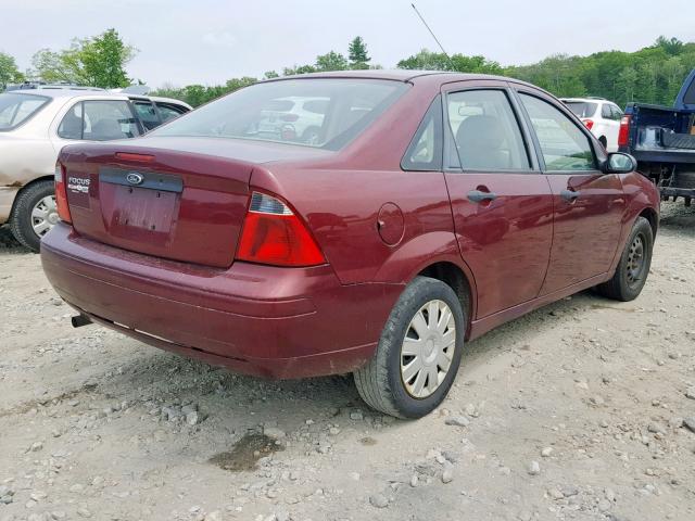 1FAFP34N37W313263 - 2007 FORD FOCUS ZX4 RED photo 4