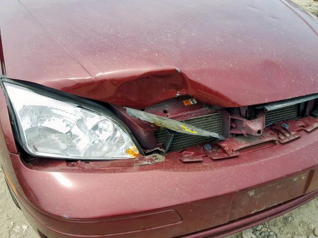 1FAFP34N37W313263 - 2007 FORD FOCUS ZX4 RED photo 9