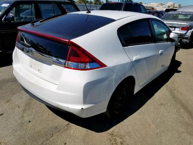 JHMZE2H57CS004137 - 2012 HONDA INSIGHT LX WHITE photo 4