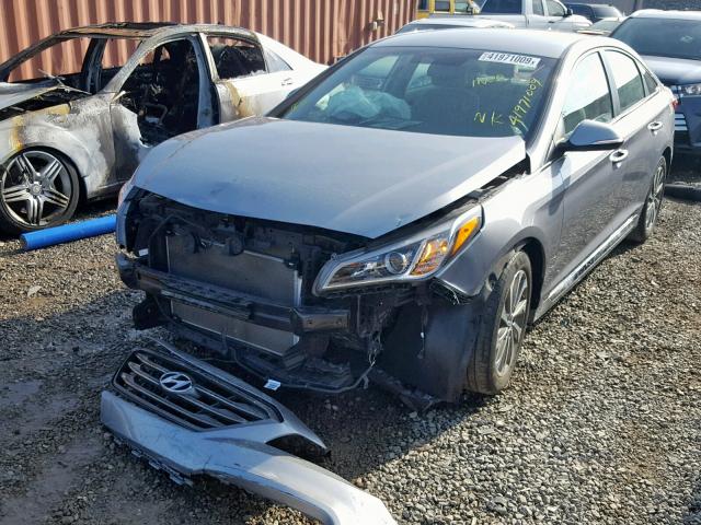 5NPE34AF1GH423500 - 2016 HYUNDAI SONATA SPO SILVER photo 2