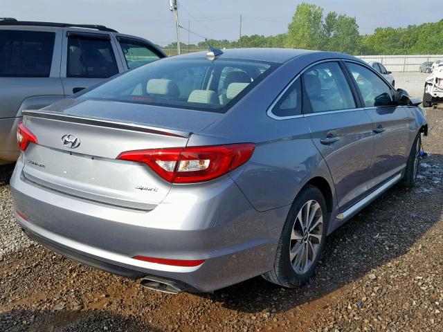 5NPE34AF1GH423500 - 2016 HYUNDAI SONATA SPO SILVER photo 4