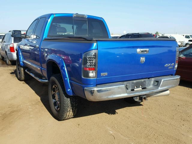 3D7KS28A18G231434 - 2008 DODGE RAM 2500 S BLUE photo 3