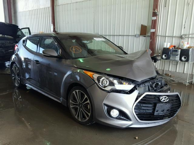 KMHTC6AEXGU275505 - 2016 HYUNDAI VELOSTER T GRAY photo 1