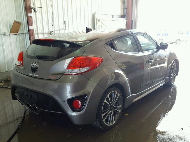 KMHTC6AEXGU275505 - 2016 HYUNDAI VELOSTER T GRAY photo 4