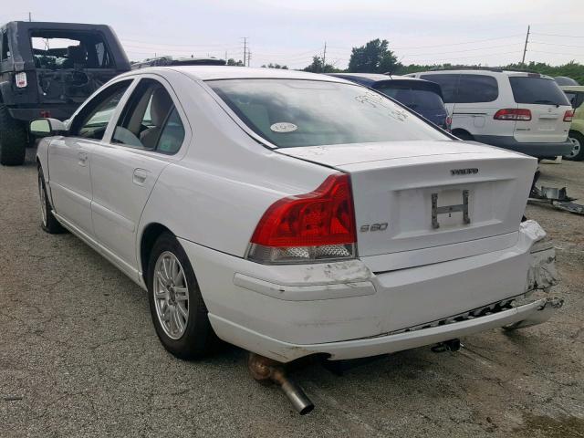 YV1RS612052476260 - 2005 VOLVO S60 WHITE photo 3