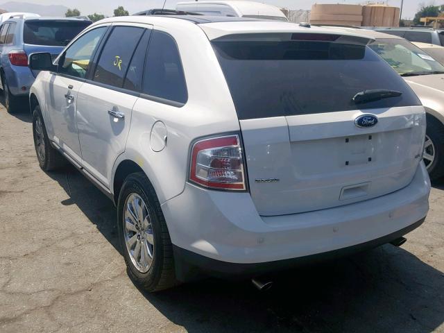 2FMDK3JC1ABA06357 - 2010 FORD EDGE SEL WHITE photo 3