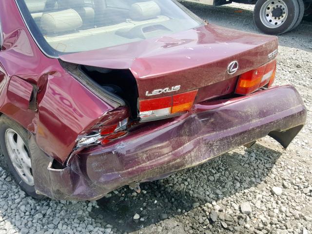 JT8BF22G5V5001781 - 1997 LEXUS ES 300 BURGUNDY photo 9