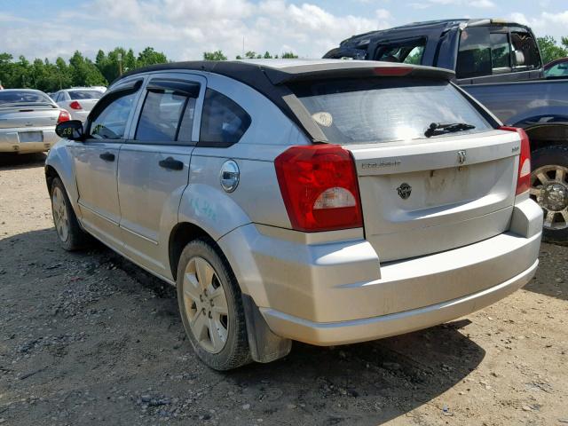 1B3JB48B87D502397 - 2007 DODGE CALIBER SX SILVER photo 3