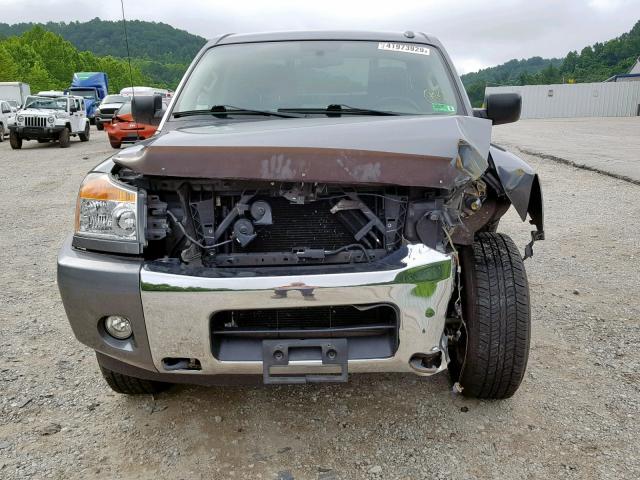 1N6BA0EC6DN310135 - 2013 NISSAN TITAN S GRAY photo 9