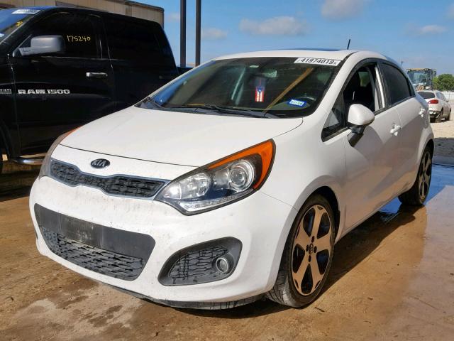 KNADN5A38E6334500 - 2014 KIA RIO EX WHITE photo 2