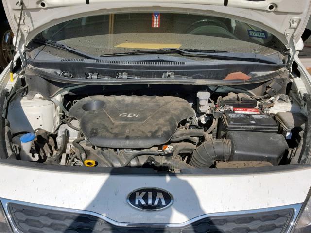 KNADN5A38E6334500 - 2014 KIA RIO EX WHITE photo 7